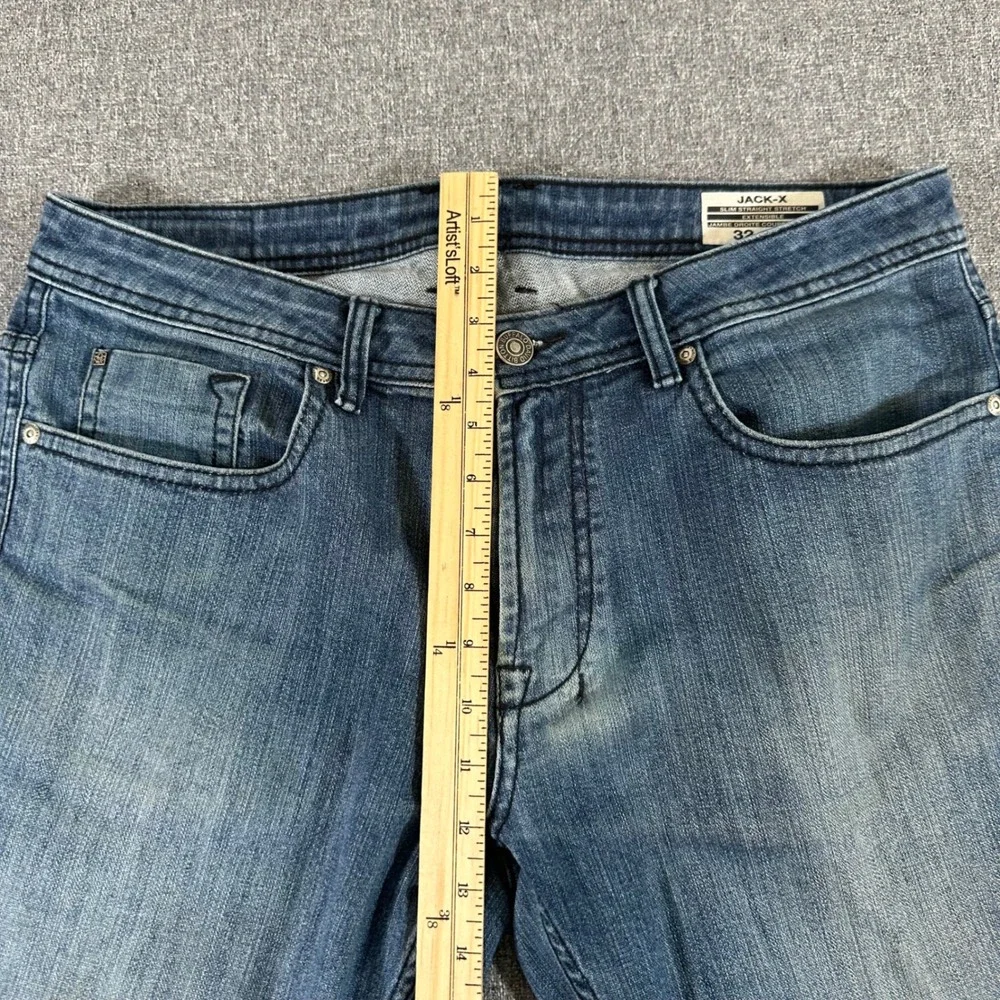 Buffalo David Bitton Jack-X Slim Straight Stretch Blue Jeans Mens 32x32 Denim - Picture 9 of 10